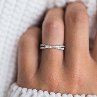 3.0CT Pear Moissanite Diamond Unique Bridal Engagement Ring Set