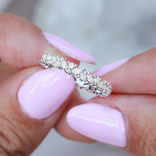 Marquise & Round  Moissanite Diamond Full  Eternity Wedding Band