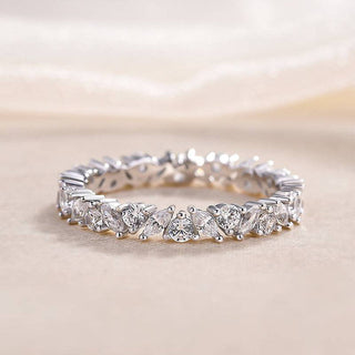 Marquise & Round  Moissanite Diamond Full Eternity Wedding Band