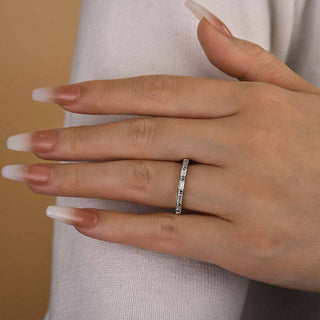 Baguette Moissanite Diamond Full Eternity Wedding Band