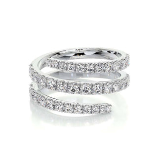 Round Moissanite Diamond Antique Wedding Band