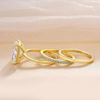 5.0CT Radiant Moissanite Diamond Solitaire Bridal Engagement Ring