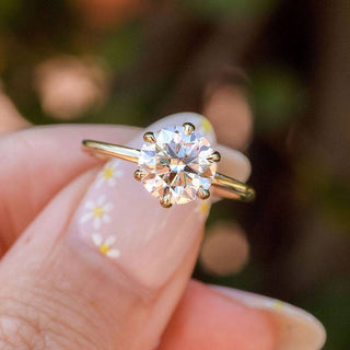 2.0CT Round Moissanite Diamond Antique Bridal Engagement Ring Set