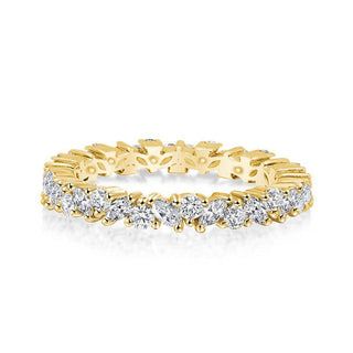 Marquise & Round  Moissanite Diamond Full  Eternity Wedding Band