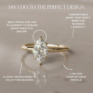 4.00CT Marquise Cut Diamond Solitaire Engagement Ring