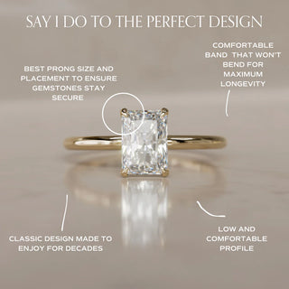 5.00CT Radiant Cut Diamond Solitaire Engagement Ring