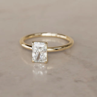 5.00CT Radiant Cut Diamond Solitaire Engagement Ring