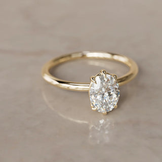 5.00CT Oval Cut Diamond Solitaire Wedding Ring