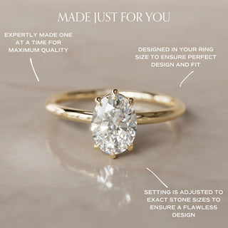 5.00CT Oval Cut Diamond Solitaire Wedding Ring