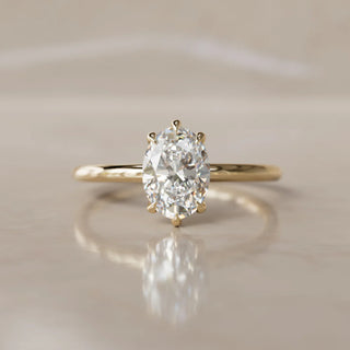 5.00CT Oval Cut Diamond Solitaire Wedding Ring