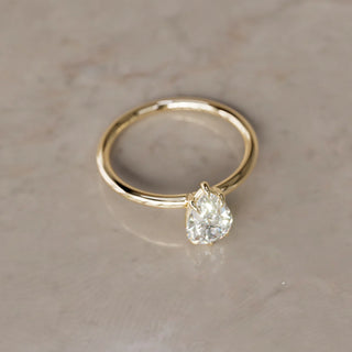 4.00CT Pear Cut Diamond Solitaire Engagement Ring