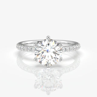2.00CT Round Cut Diamond Pave Engagement Ring
