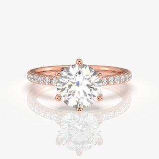 2.00CT Round Cut Diamond Pave Engagemenbt Ring