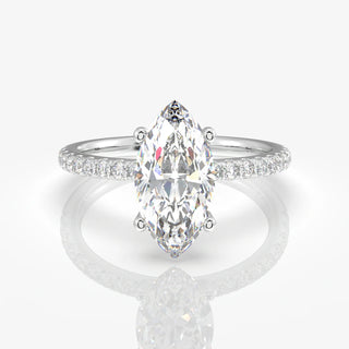 4.00CT Marquise Cut Diamond Pave Engagement Ring
