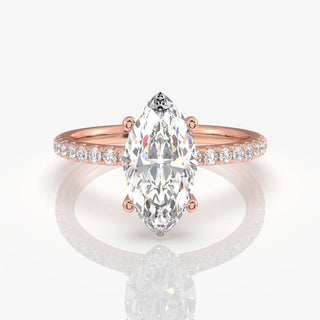 4.00CT Marquise Cut Diamond Pave Engagement Ring