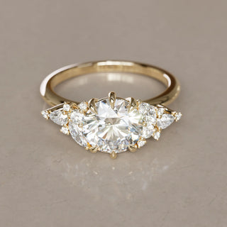 3.00CT Round Cut Diam ond Cluster Unique Wedding Ring