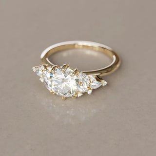 3.00CT Round Cut Diam ond Cluster Unique Wedding Ring