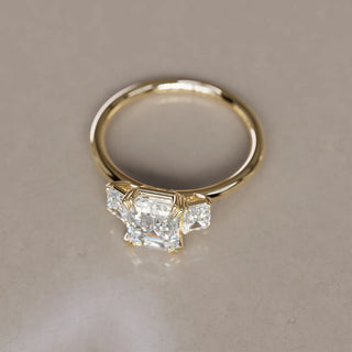 3.00CT Emerald Cut Diamond Three Stone Engagement Ring