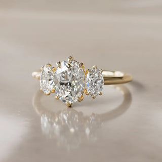1.50CT Oval Cut Diamond Three Stone Engagement Ring