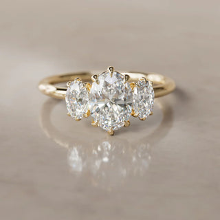 1.50CT Oval Cut Diamond Three Stone Engagement Ring