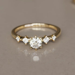 2.00CT Round Cut Diamond Cluster Unique Engagement Ring