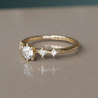 2.00CT Round Cut Diamond Cluster Unique Engagement Ring