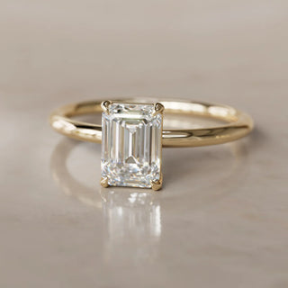 3.00CT Emerald Cut Diamond Solitaire Engagement Ring